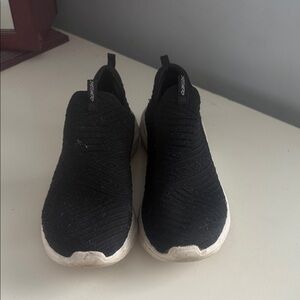Skechers Black and White Slip-On Shoes